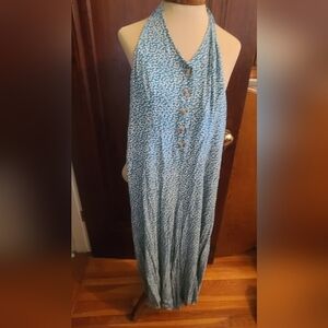 American Eagle Floral Halter Jumpsuit